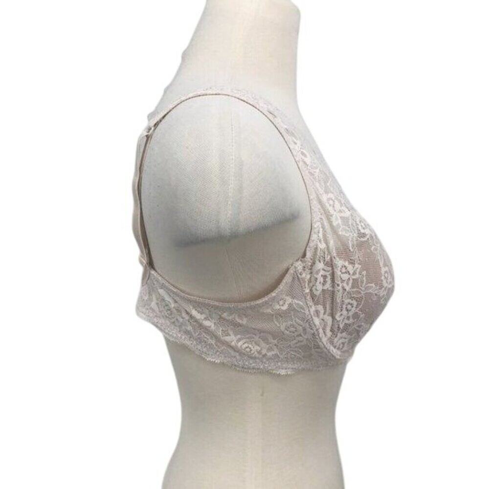 Intimissimi Nude Cream Lace Bra Padded Women's Size 40B Excellent very gently us - Picture 5 of 9
